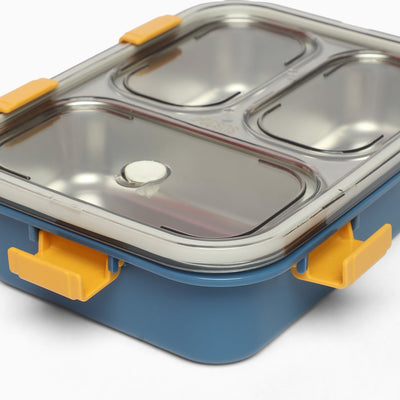 3 Compartment Stainless Steel Lunch Box - Kids Park