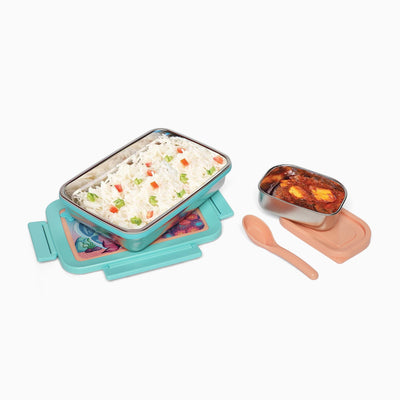 Mermaid Stainless steel 2 compartment lunch boxes : durable and stylish