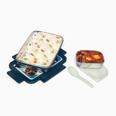 Bts Stainless steel 2 compartment lunch boxes : durable and stylish