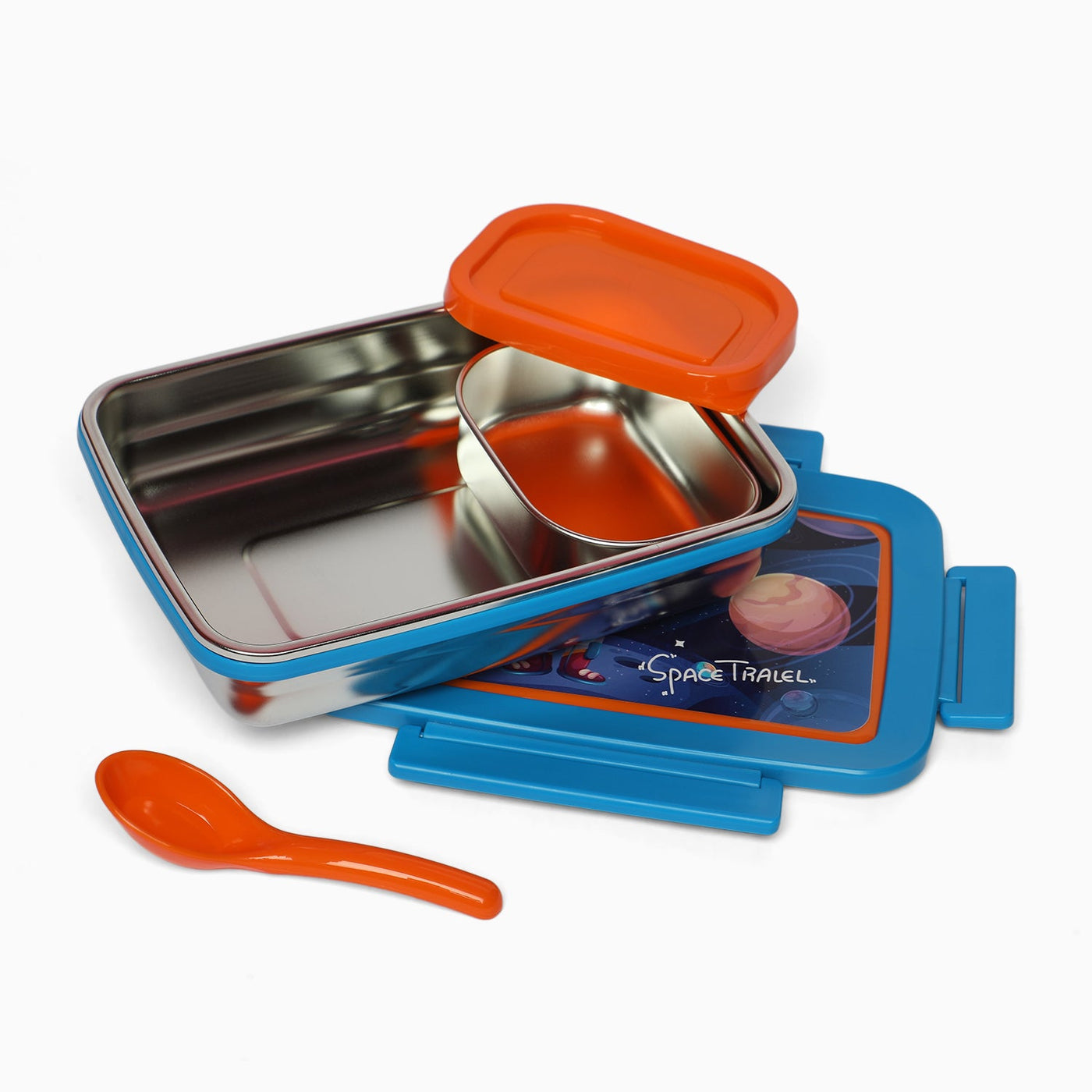 Space Stainless steel 2 compartment lunch boxes : durable and stylish