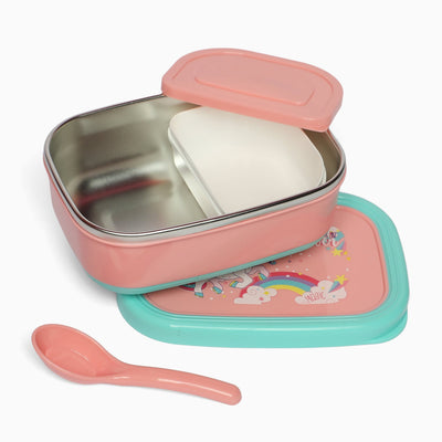 unicorn stainless Steel  2 compartment lunch box