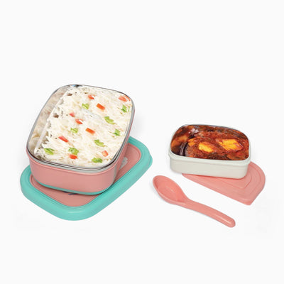 unicorn stainless Steel  2 compartment lunch box