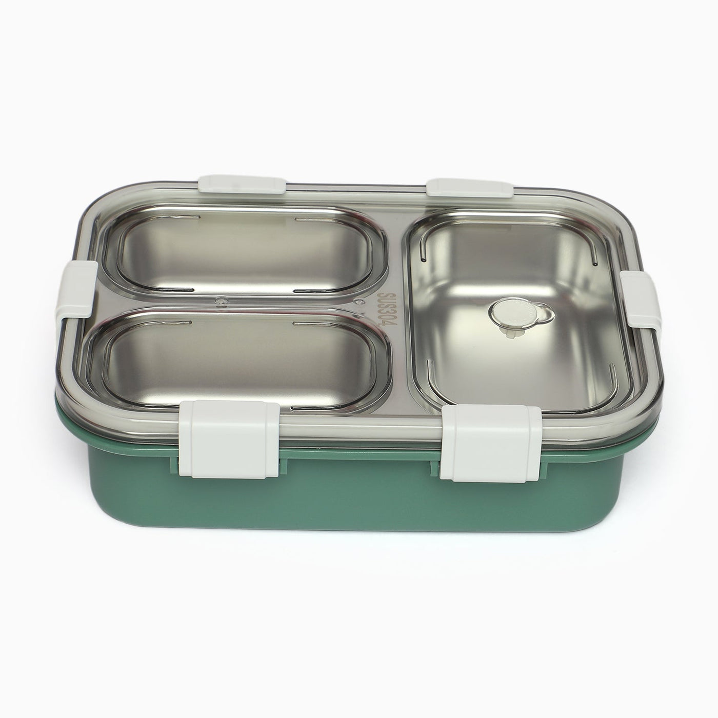 3-Compartment Stainless Steel Lunch Box - Kids Park