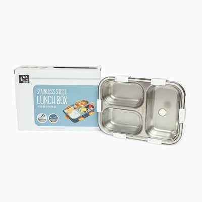 3-Compartment Stainless Steel Lunch Box - Kids Park