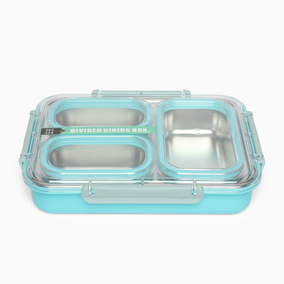 304 Stainless Steel 3-Compartment Lunch Box - Kids Park