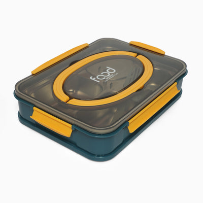 Food stainless steel 4 compartment lunchbox -1000 ml (blue)