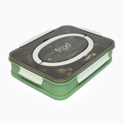 Food stainless steel 4 compartment lunchbox-1000 ml (green)