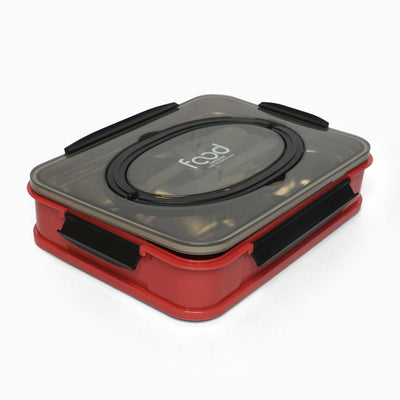 Food stainless steel 4 compartment lunchbox-1000 ml (red)
