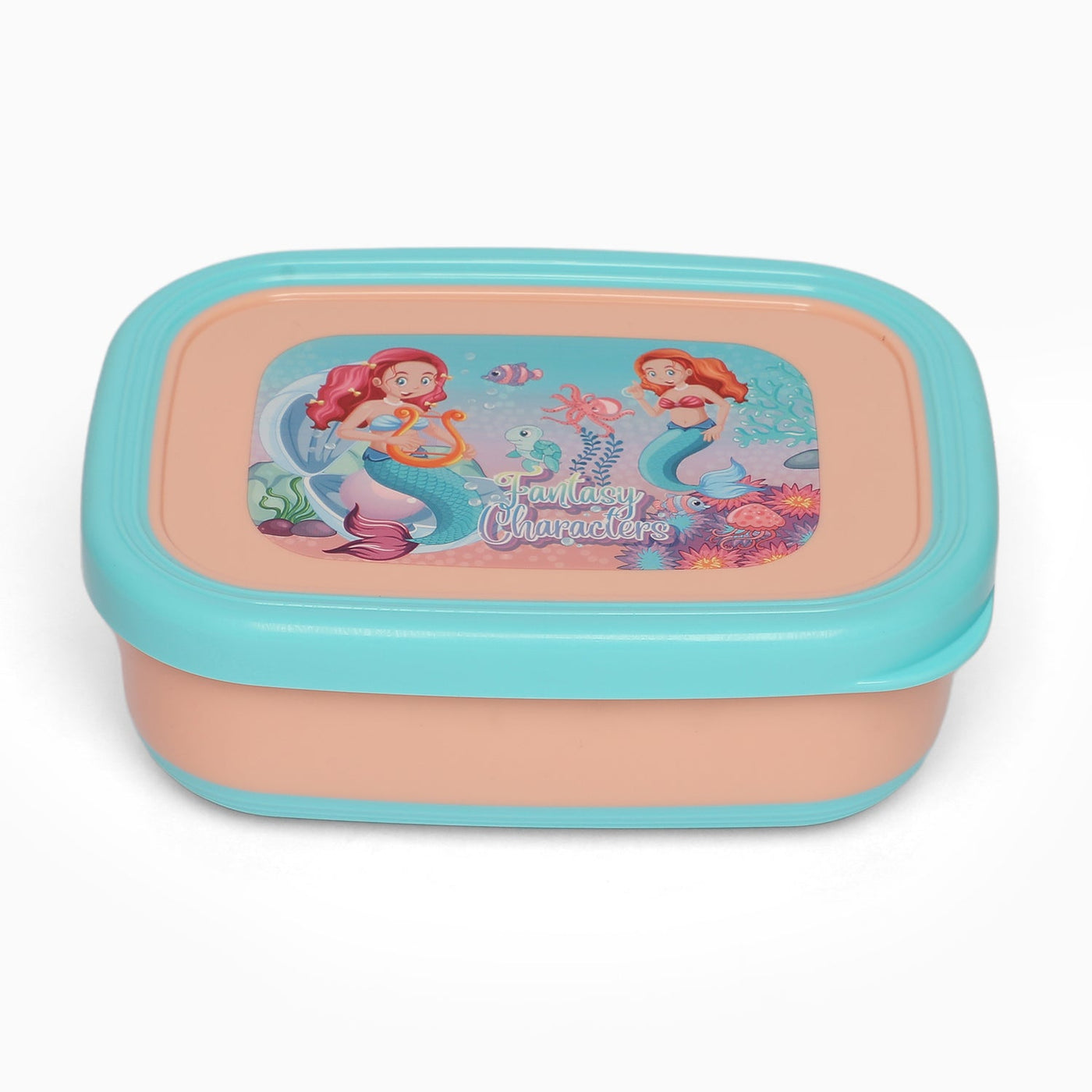 mermaid stainless steel 2 compartment lunch box