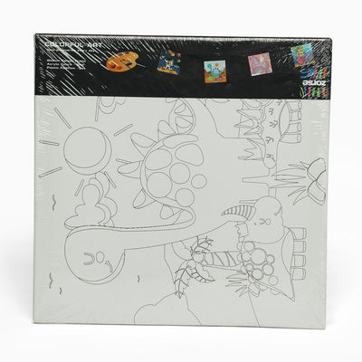ZORSE Dino six shades of Expression  wooden frame canvas painting set 25 x25cm