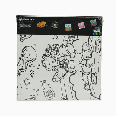 ZORSE space six shades of Expression  wooden frame canvas painting set 25 x25cm