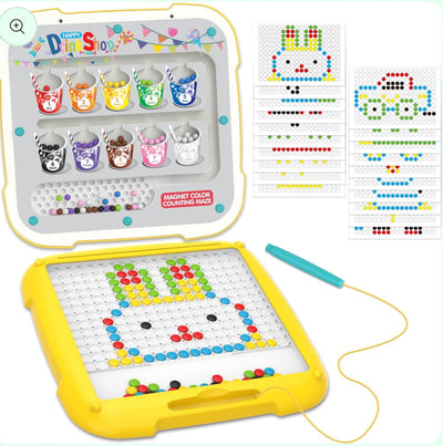 2-in-1 Magnetic Dot Drawing Board & Maze for Kids