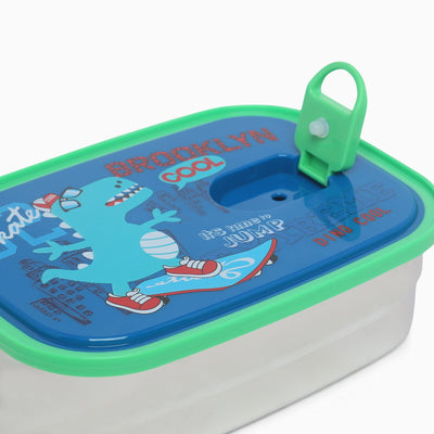 Dino Stainless-Steel 2 compartment Lunch Box for Kids