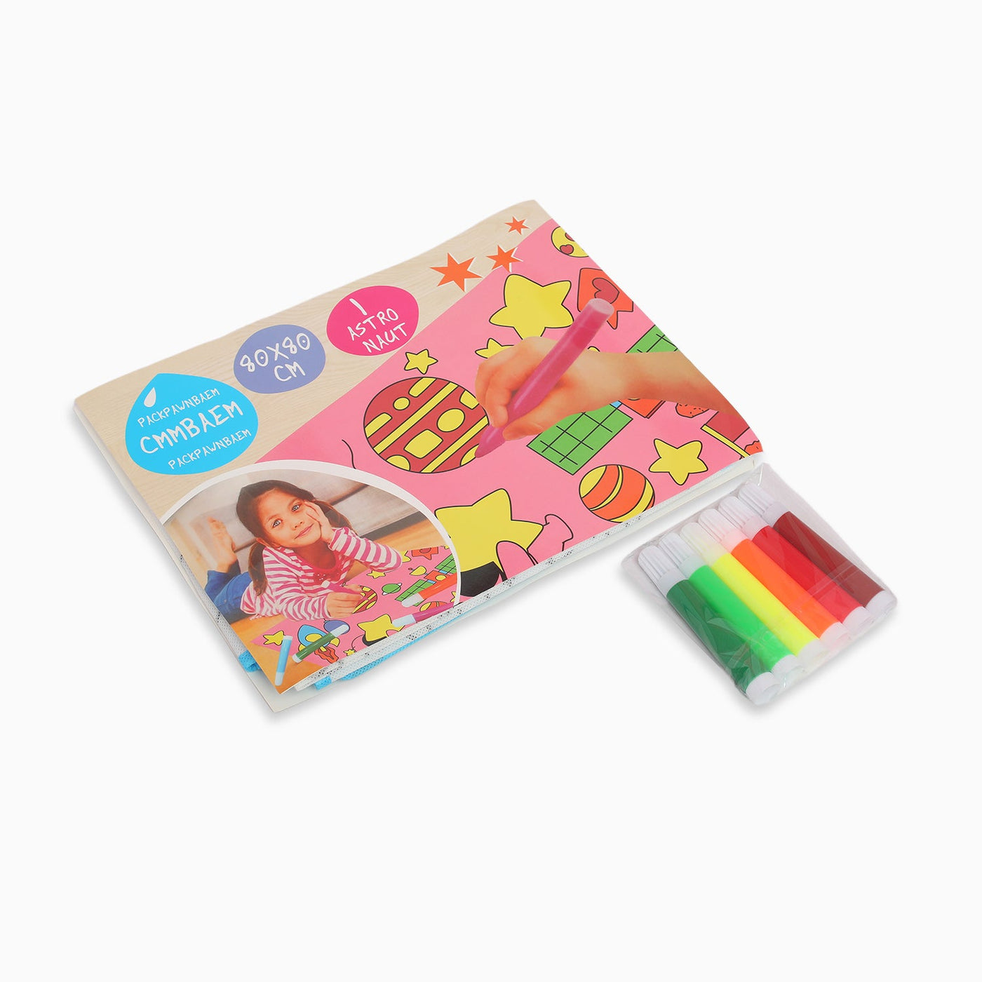 ZORSE astronaut reusable washable coloring mat for your kids 80 x 80cm