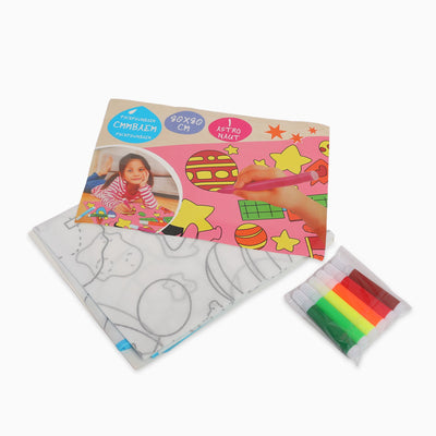 ZORSE astronaut reusable washable coloring mat for your kids 80 x 80cm