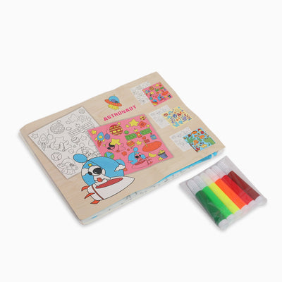 ZORSE astronaut reusable washable coloring mat for your kids 80 x 80cm