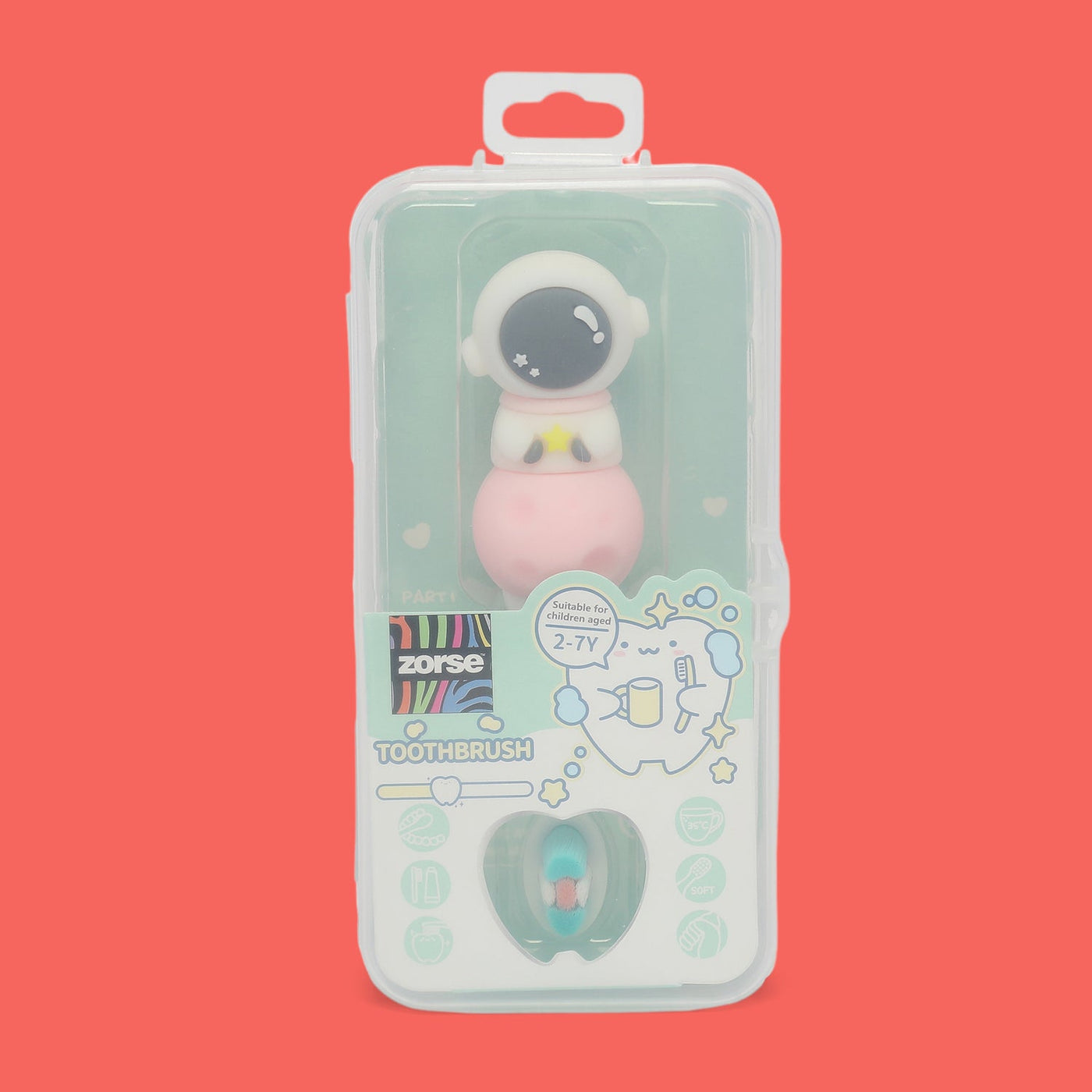 ZORSE baby toothbrush special curated for your child's teeth in style 2-7 year olds (random space-print)