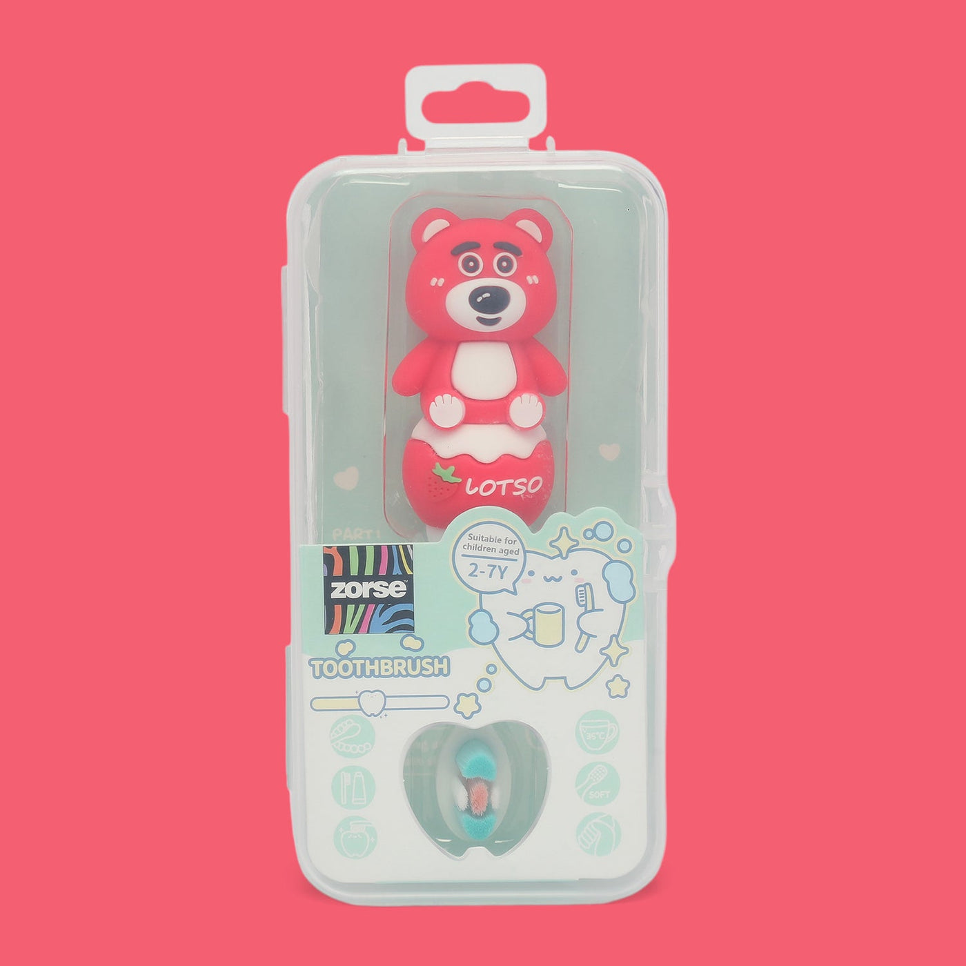 ZORSE baby toothbrush special curated for your child's teeth in style 2-7 year olds (bear)