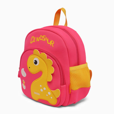 ZORSE 3D dinosaur backpack for kindergarten kids soft,comfortable and premium in quality (dark pink)