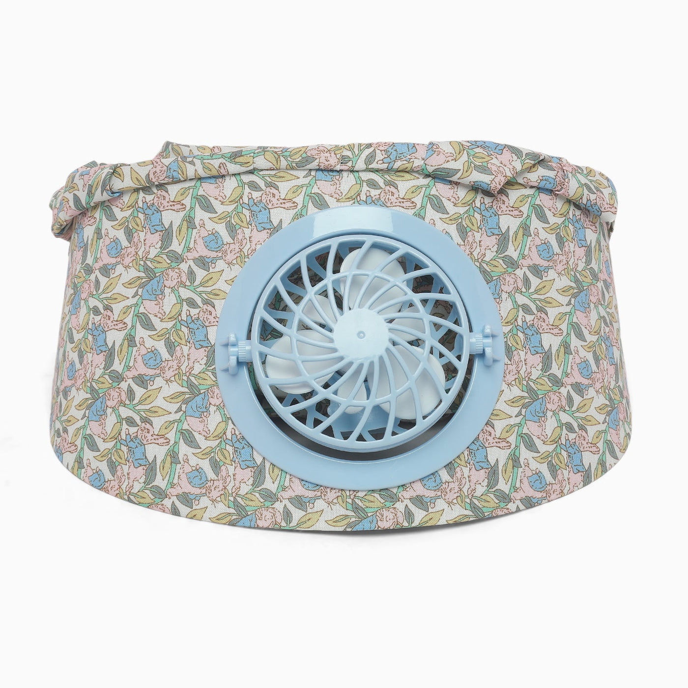 Kids/women USB charging face mask with fan breathable sun hat summer UV protection neck cover cap Visor ( plant )