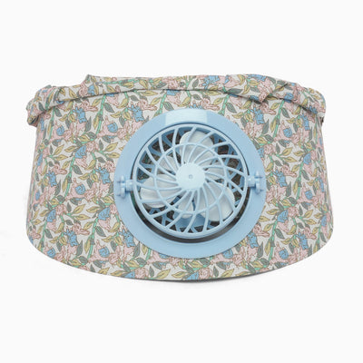 Kids/women USB charging face mask with fan breathable sun hat summer UV protection neck cover cap Visor ( plant )