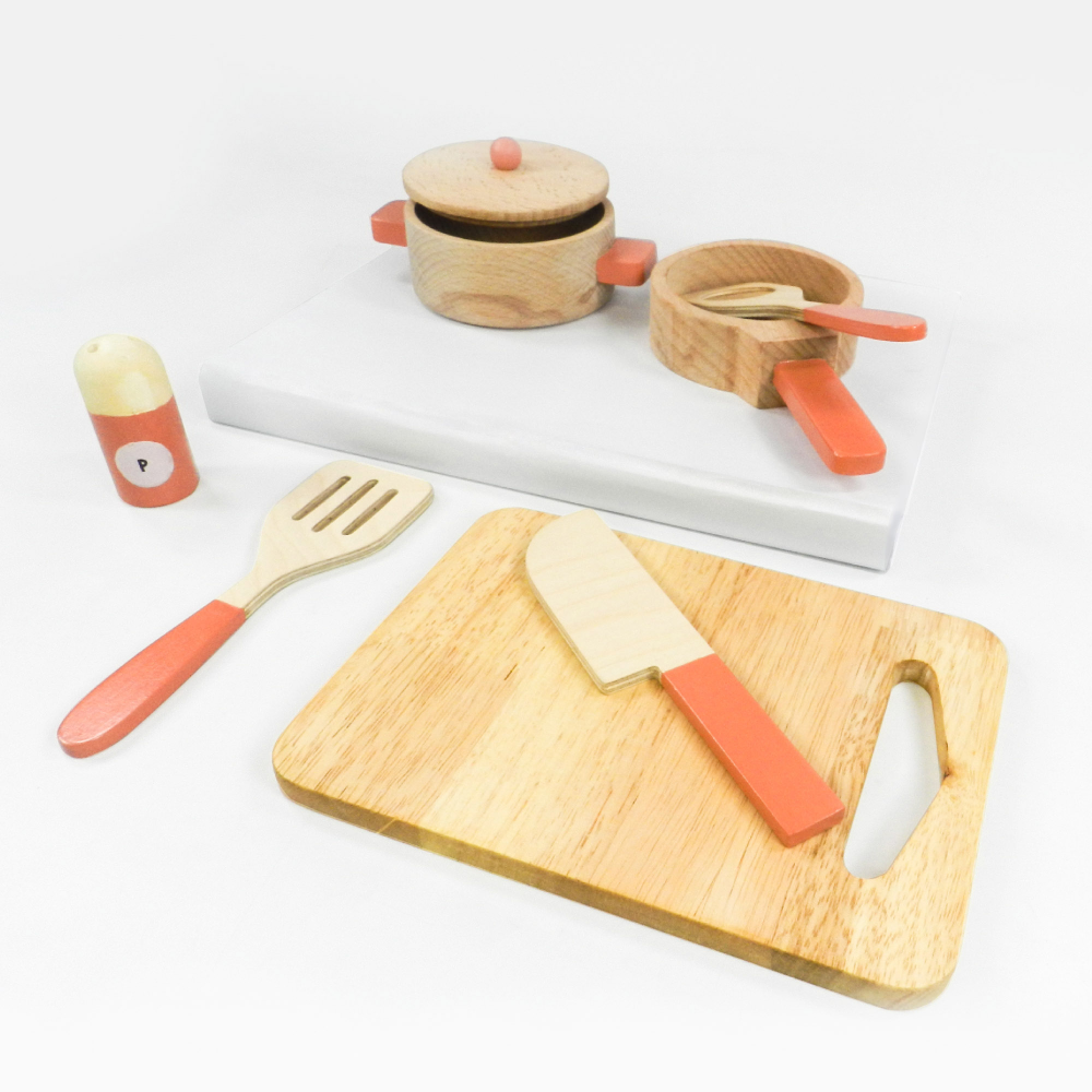 Playbox Grill & Chill Wooden Cooking & Kitchen Toy Set