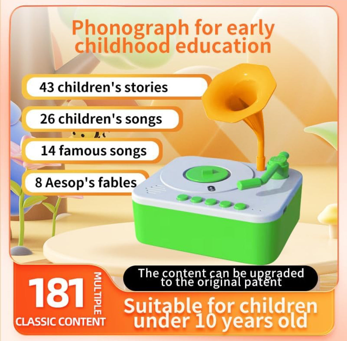 Kids Phonograph with children’s stories and more!