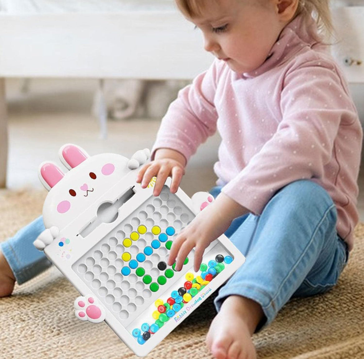 Snow bunny Magnetic Drawing Board: Portable, Educational, Fun