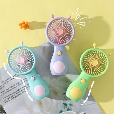 Cute alien Design Handheld Mini Fan for Kids