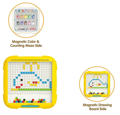 2-in-1 Magnetic Dot Drawing Board & Maze for Kids