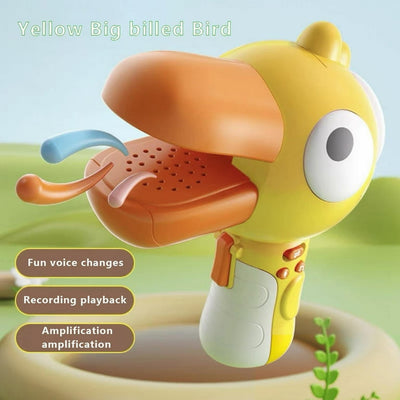 Children's Voice Changer Cartoon Bird Voice Changer Toy For Boys And Girls With 3 Different Sound Effects Megaphone Megaphone | Tape Recorder | Prank Voice Changer