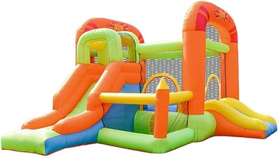 Inflatable Bouncy Castle Children's Playground Inflatable Jumping Slide Bed Inflatable Castle for Courtyard Playground