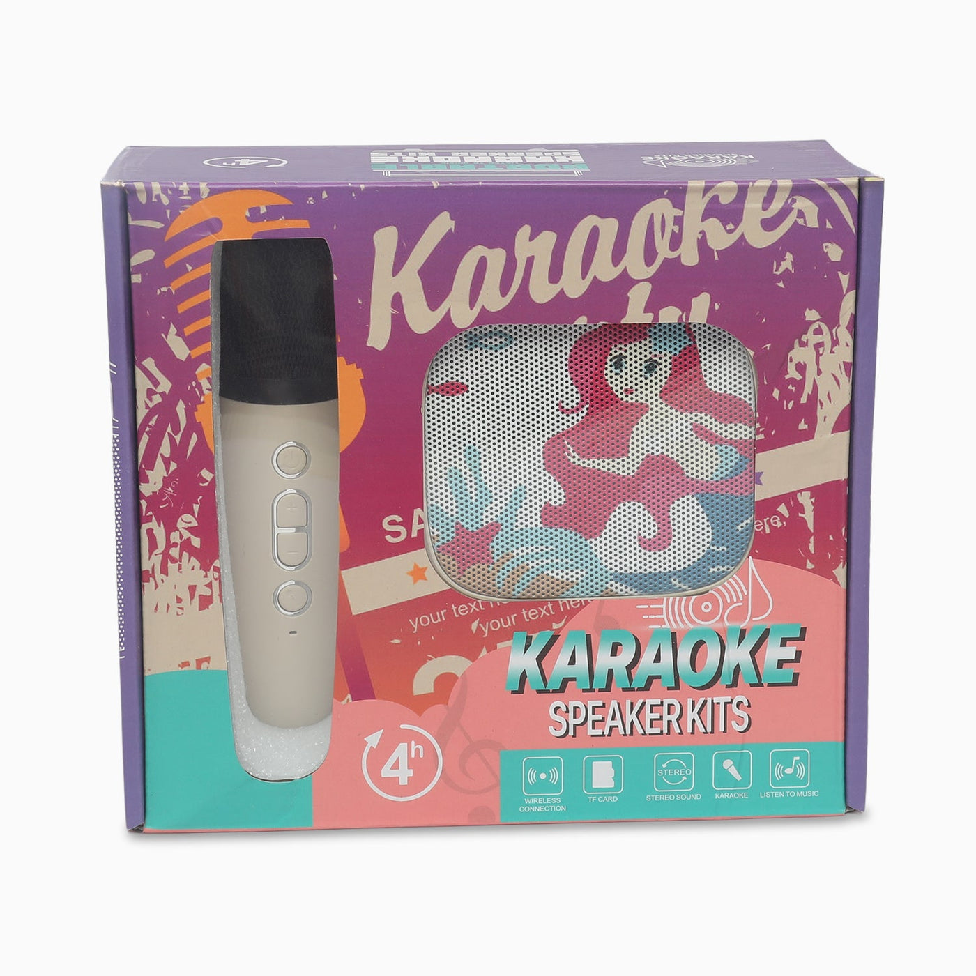 Sing-Along Fun: Kids' Mermaid Karaoke Machine with Wireless Microphone and Bluetooth Speaker