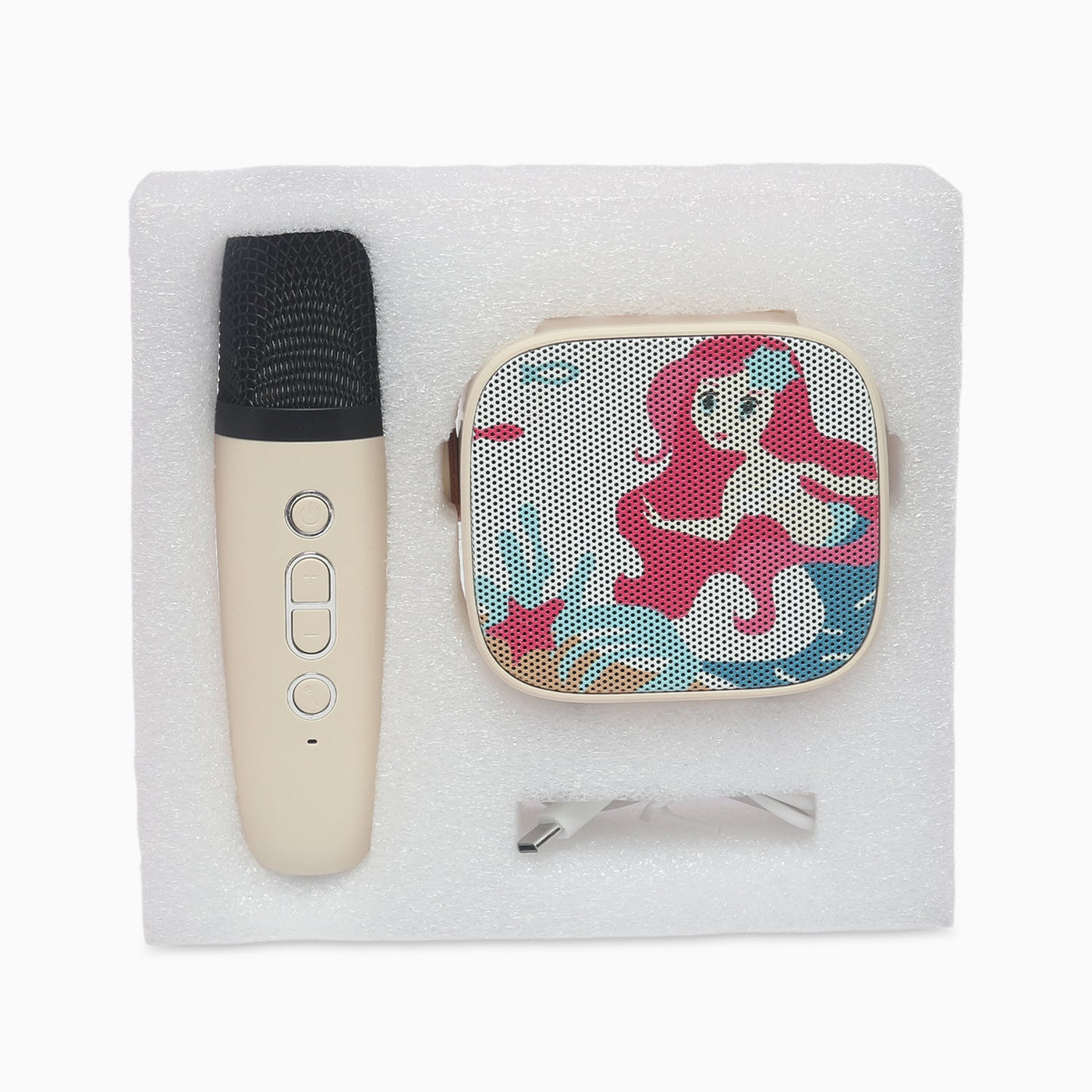 Sing-Along Fun: Kids' Mermaid Karaoke Machine with Wireless Microphone and Bluetooth Speaker