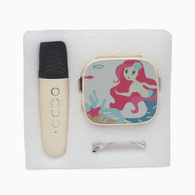 Sing-Along Fun: Kids' Mermaid Karaoke Machine with Wireless Microphone and Bluetooth Speaker