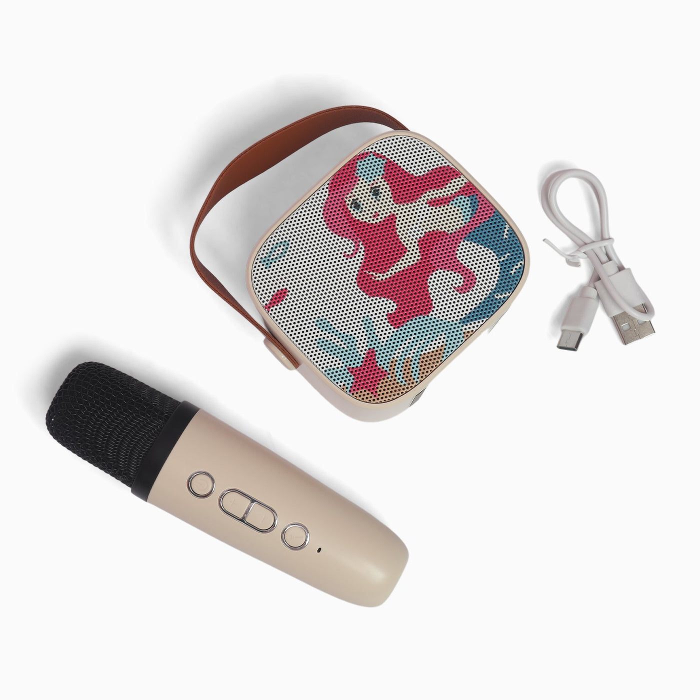 Sing-Along Fun: Kids' Mermaid Karaoke Machine with Wireless Microphone and Bluetooth Speaker