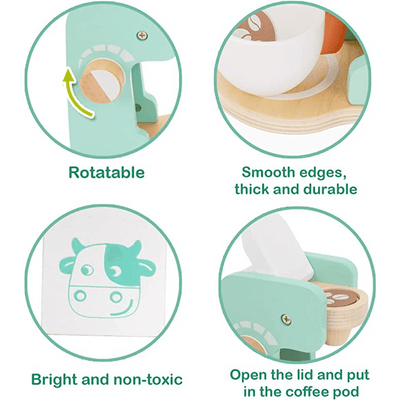 Playbox Wooden Coffee Maker Play Set