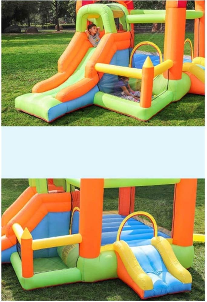 Inflatable Bouncy Castle Children's Playground Inflatable Jumping Slide Bed Inflatable Castle for Courtyard Playground