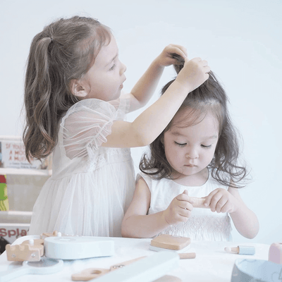 Playbox Comb & Shine - Wooden Kids Hair Salon Playset