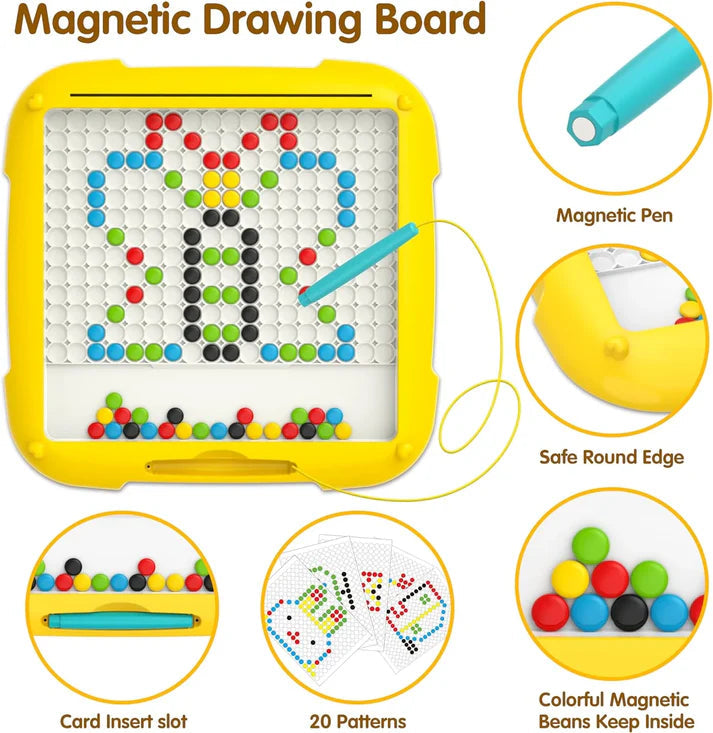 2-in-1 Magnetic Dot Drawing Board & Maze for Kids