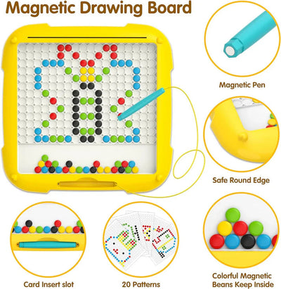 2-in-1 Magnetic Dot Drawing Board & Maze for Kids