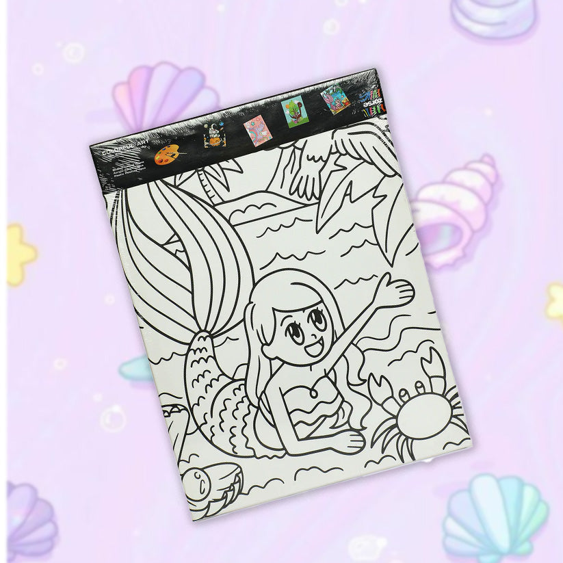 ZORSE mermaid six shades of Expression  wooden frame canvas painting set 30 x 40cm