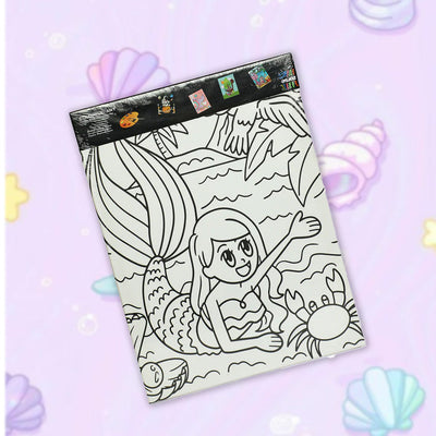 ZORSE mermaid six shades of Expression  wooden frame canvas painting set 30 x 40cm