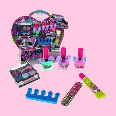 GLAM glitter & shine nail make over set for your tots