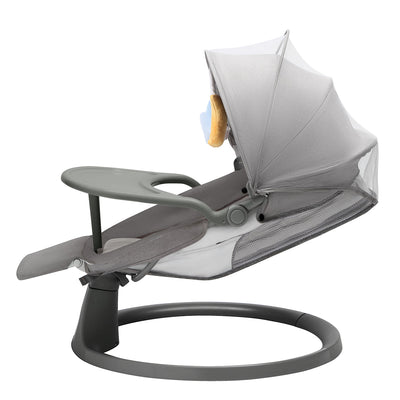 Baby Swing for Infants, Bluetooth Infant Swing with Music Speaker, Bluetooth Remote Control Timing Function with 5 Speeds, 4 Seat Positions,10 Music, 5 Point Harness Belt, recliner