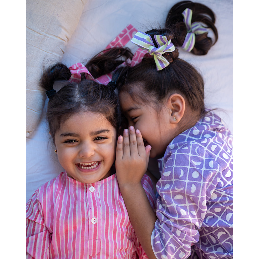 Love The World Today Sleepover Party - Kurta & Shorts Set - Pink