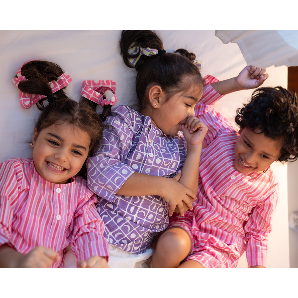 Love The World Today Sleepover Party - Kurta & Shorts Set - Pink