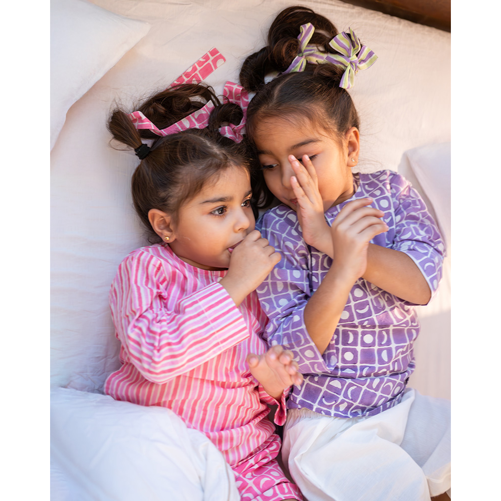 Love The World Today Sleepover Party - Kurta & Shorts Set - Pink