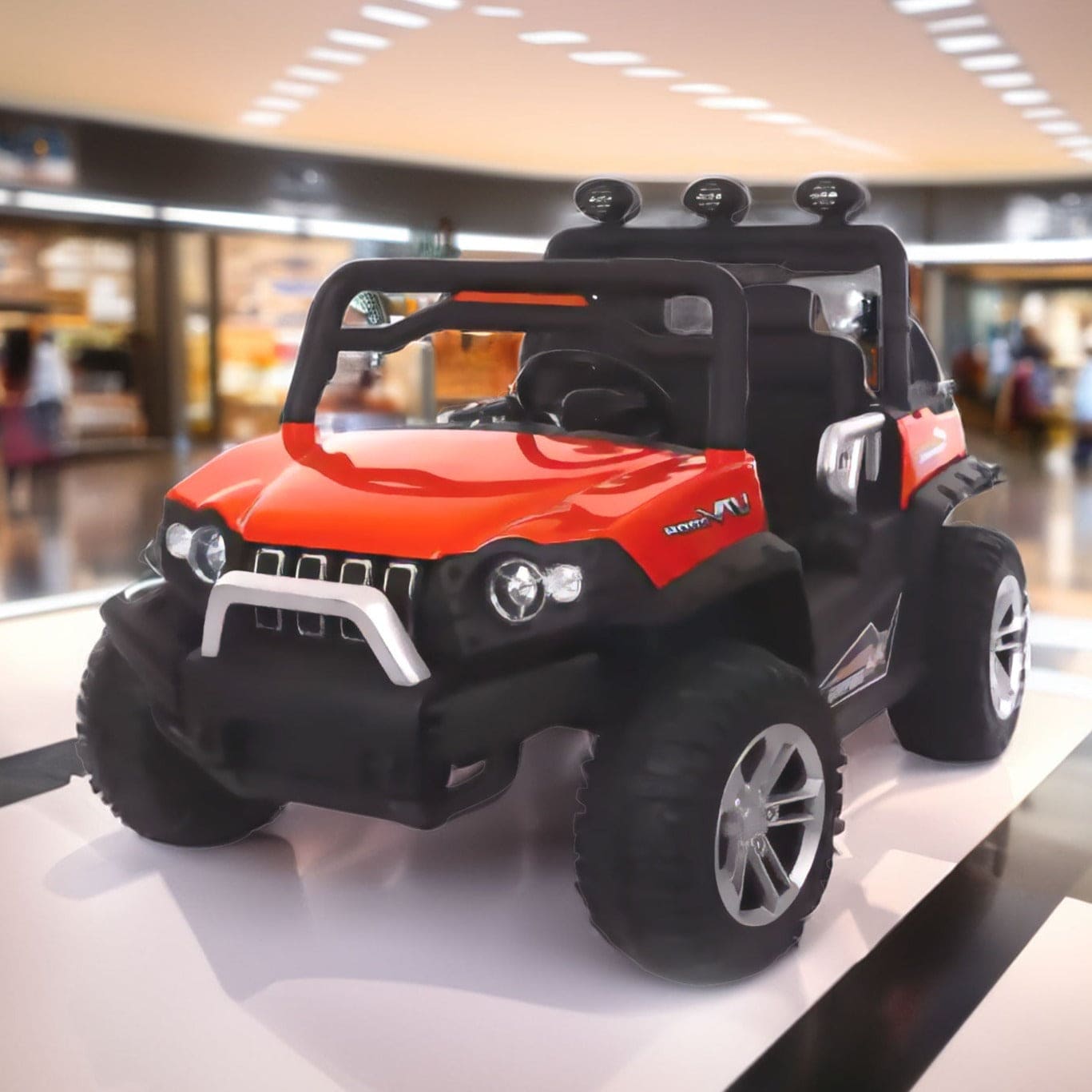 Baby Moo Wrangler 4X4 Battery Operated Electric Ride On Jeep With Rechargeable 12V Battery, Remote Control - Red