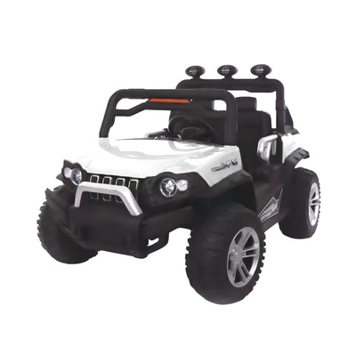 Baby Moo Wrangler 4X4 Battery Operated Electric Ride On Jeep With Rechargeable 12V Battery, Remote Control - White